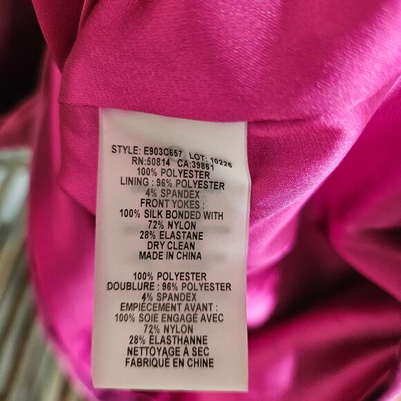 Elie Tahari Magenta Rena Velvet Sheath Dress - Picture 8 of 8